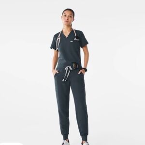 Figs Dark Harbor high waisted Zamora jogger scrub pants